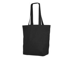 Stærk mulepose med bundfals af bomuld 340 - 460 g/m2