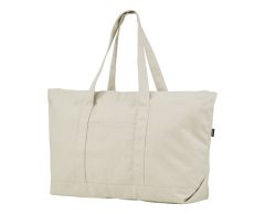 Stor genbrugt bomuld/polyester taske med lang hank 400 g/m2