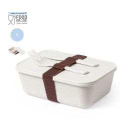 Madkasse med bestik og elastikbånd 1 liter