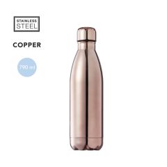 Drikkeflaske i kobber 790 ml, i sort æske
