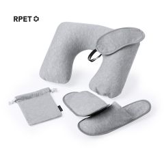 Rejse sæt med nakkepude, hjemmesko og sovemaske