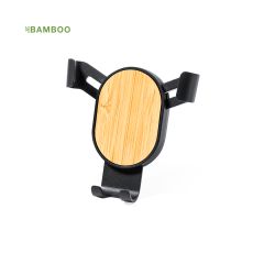 Smartphone holder med bambus front til bilen - mulighed for logo