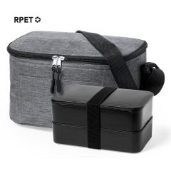 Køletaske i RPET med madkasse og bestik sæt 