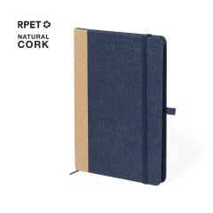 RPET notesbog med kork detalje og blanke sider, A5