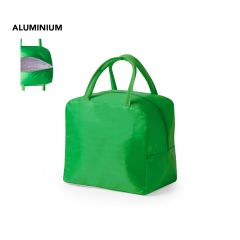 Køletaske i skarpe farver med kort hank