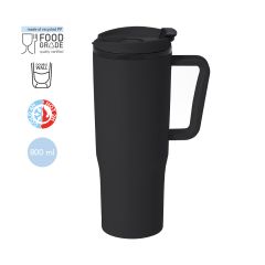 Tumbler termokrus af genanvendt plastik med ergonomisk hank 800 ml 