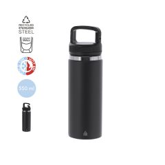 Termoflaske med stor hank låg og karabiner funktion 550 ml