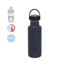 Genanvendt stål termoflaske med rillet design 500 ml