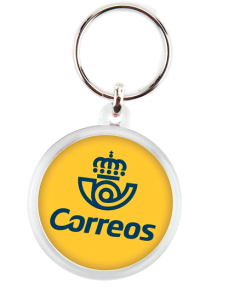 Rund Akryl nøglering 37x60 mm