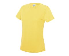 Slim fit polyester T-shirt med rund hals - Kvinde