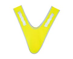 Gul V-form sikkerhedsvest for både voksen og børn