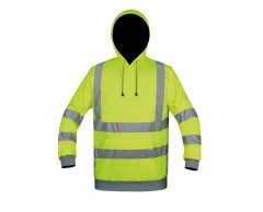 Refleks hættetrøje med kængurulomme af polyester