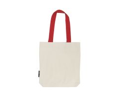 Fairtrade økologisk bomulds mulepose med farvet hank 38 x 42 cm