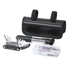 Cykel reparations kit i polyester taske