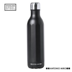 Designer vandflaske med sort satin finish, 750 ml