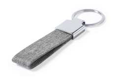 Nøglering af genbrugt polyester med krom metal ring