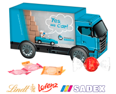 Lastbil gaveæske med tryk - Med slik