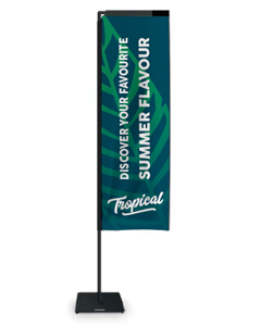 Beachflag rektangulært - budget