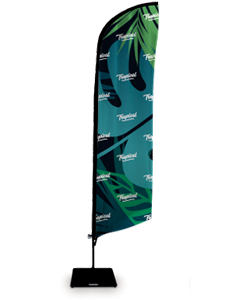 Beachflag fjer form - budget