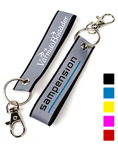 Kort refleks nøglering - med eget logo!