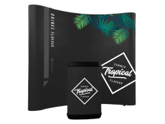 Messevæg kurve - inkl. messebord