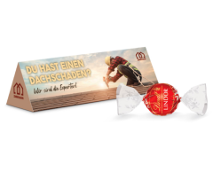 Reklame trekant med Lindt chokolade kugler
